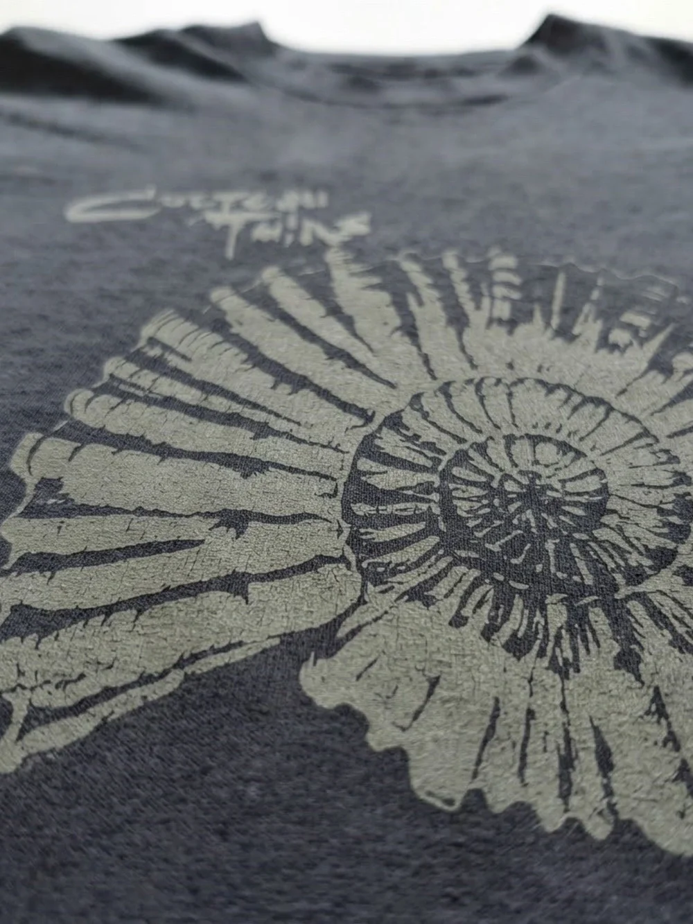 Gildan Black Short Sleeve Tee with Gray Nautilus Design